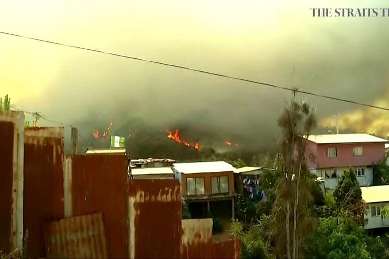 Kebakaran Malam Natal di Chile Hancurkan Puluhan Rumah